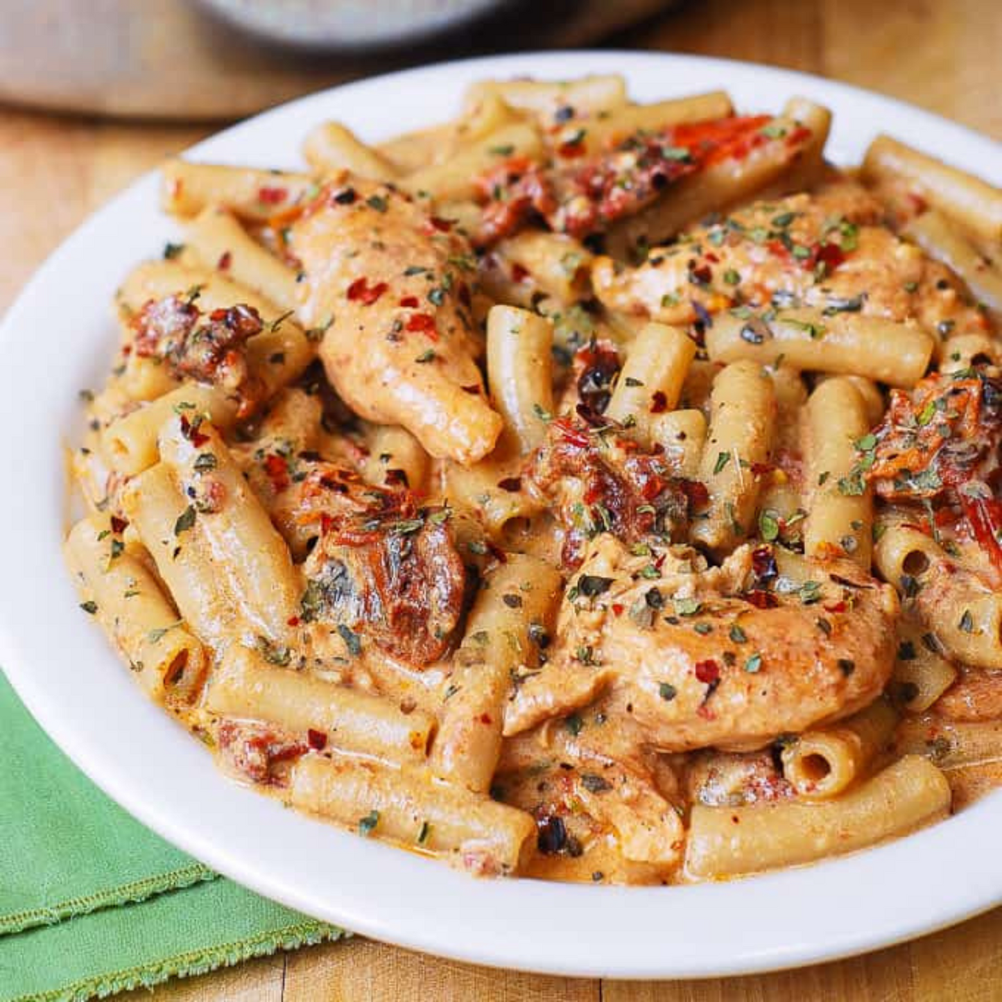 Grilled Chicken Sun Dried Tomato Pesto Pasta