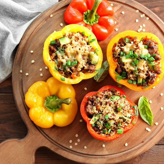 Stuffed Peppers (with roasted potato medley)