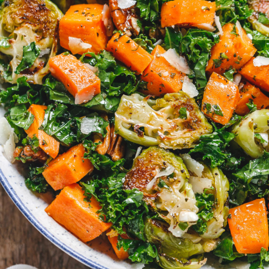 Kale Brussels Sprout Salad