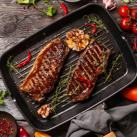 Grilled Steak (with brown rice and grilled veggies)